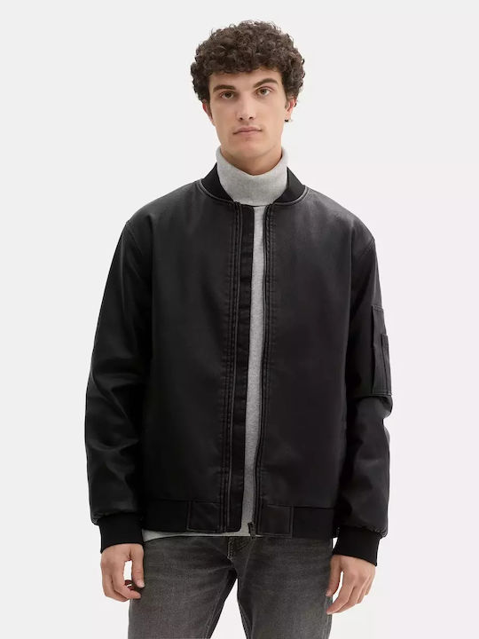 Jacket Made of Synthetic Leather Black