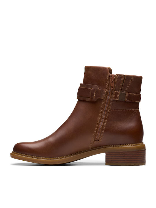Maye Leder Stiefeletten Damen Braun