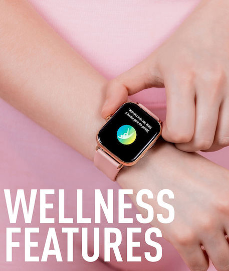 Reflex Active Series 23 Smartwatch με Παλμογράφο (Pink Rose Gold Plated)