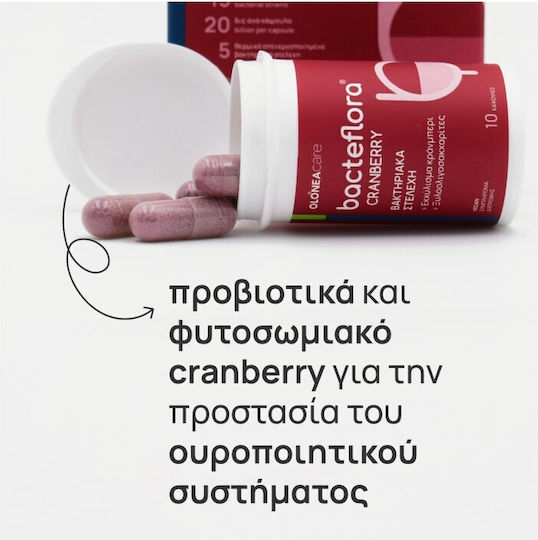 Olonea Bacteflora Cranberry with Probiotics and Prebiotics 10 veg. caps