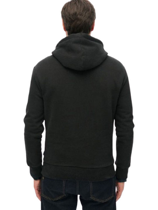 D2 Ovin Embossed Vl Graphic Sweatshirt with Hood Jet Black