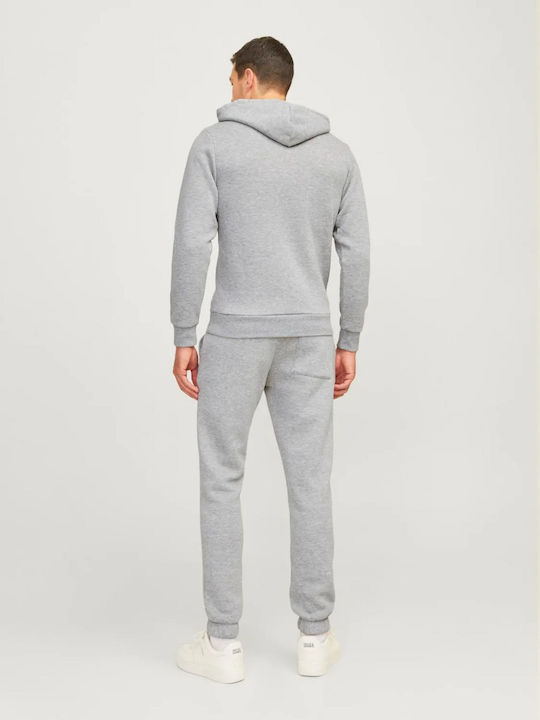 Φούτερ με Κουκούλα Light Grey Melange