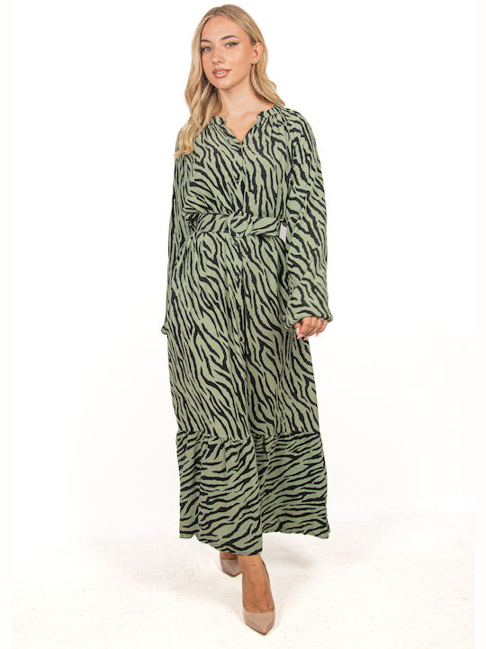 Hemdblusenkleid mit Zebragürtel