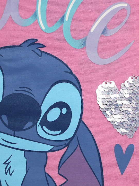 Παιδική Μπλούζα Μακρυμάνικη Ροζ Lilo & Stitch