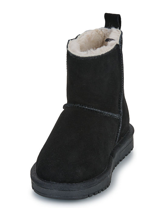 Leder Kinderstiefel Schwarz