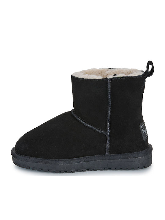 Leder Kinderstiefel Schwarz