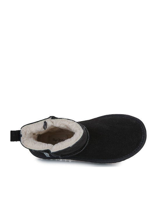 Leder Kinderstiefel Schwarz