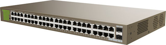 Tenda TEG1050F Unmanaged Switch with 48 Gigabit (1Gbps) Ethernet Ports and 2 SFP Ports