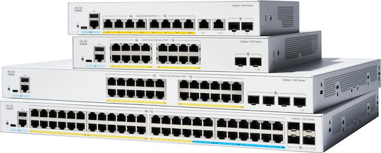 Cisco Catalyst C1300-8P-E-2G Verwaltet L2 PoE+ Switch mit 8 Ports Gigabit (1Gbps) Ethernet und 2 SFP Ports