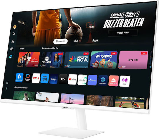 Samsung M70D VA HDR Smart Monitor 32" 4K 3840x2160 με Χρόνο Απόκρισης 4ms GTG Λευκό
