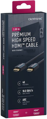 Clicktronic HDMI 2.0 Cable HDMI male - HDMI male 1.5m Blue