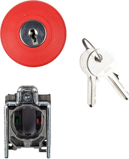 Schneider Electric Harmony XB4 On-Off switch Key Switch latching Red 1pcs