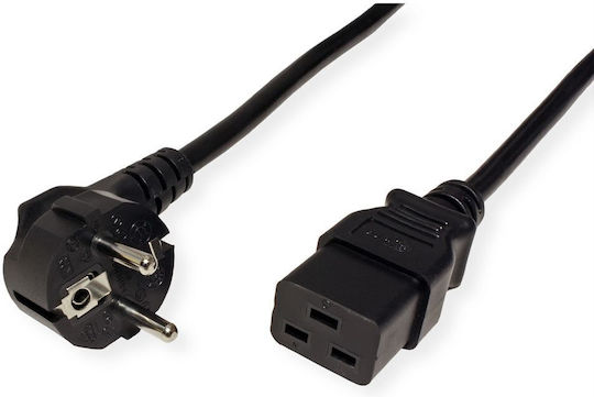 Roline Schuko - IEC C19 Cable 2m Μαύρο 19.08.1552