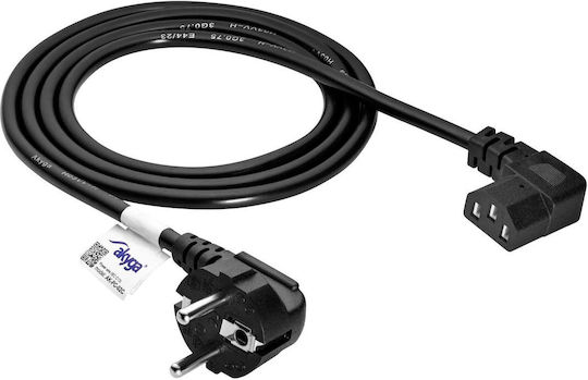 Akyga Schuko - IEC C13 Cable 1.5m Μαύρο AK-PC-02C