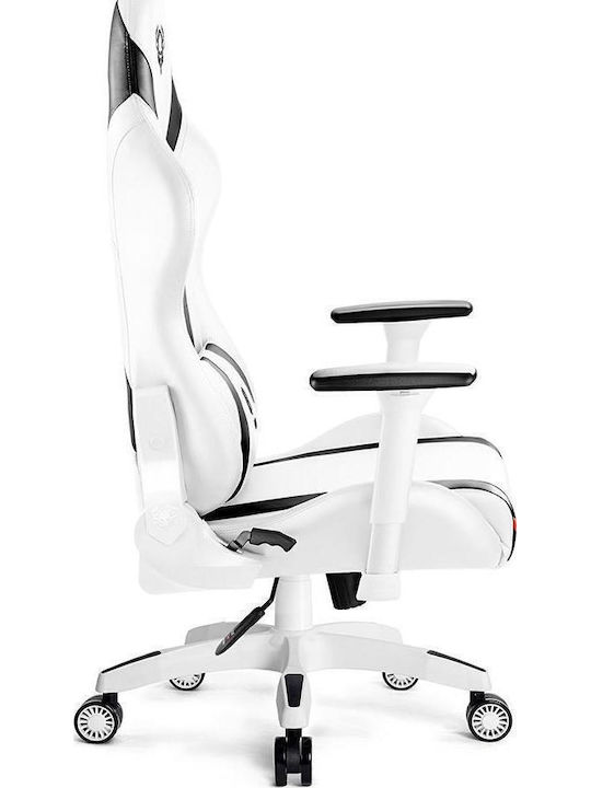 Diablo X-Horn 2.0 King Artificial Leather Gaming Chair with Adjustable Arms White