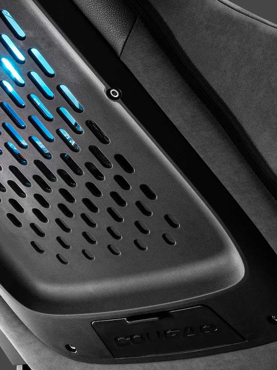 Cougar NxSys Aero Καρέκλα Gaming Δερματίνης με Ρυθμιζόμενα Μπράτσα και RGB Φωτισμό Μαύρη
