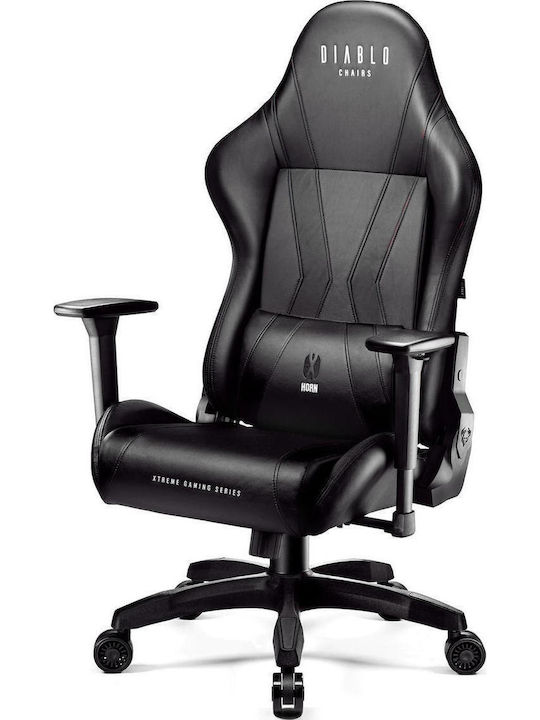 Diablo X-Horn 2.0 King Artificial Leather Gaming Chair with Adjustable Arms Black