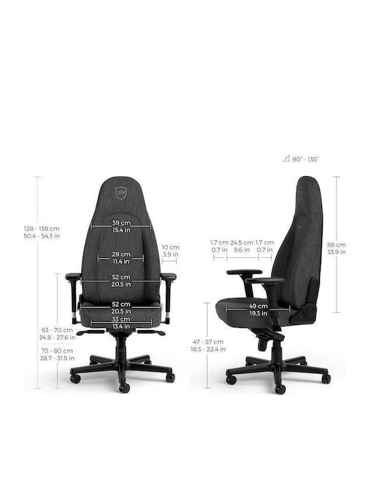 Noblechairs Icon Scaun Gaming cu Brațe Reglabile Neagră