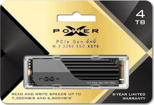 Silicon Power XS70 SSD 4.1TB M.2 NVMe PCI Express 4.0 SP04KGBP44XS7005