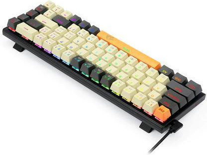 Redragon K633CGO-RGB Ryze Гейминг Механична Клавиатура 75% с Червено по поръчка суичове и RGB подсветка (Английски US) Черен