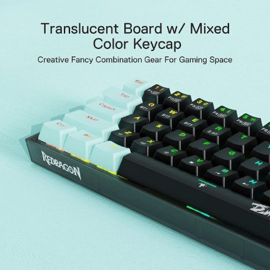 Redragon Castor Pro K631RGB Wireless Gaming Mechanical Keyboard 65% with Custom switches and RGB lighting (English US)