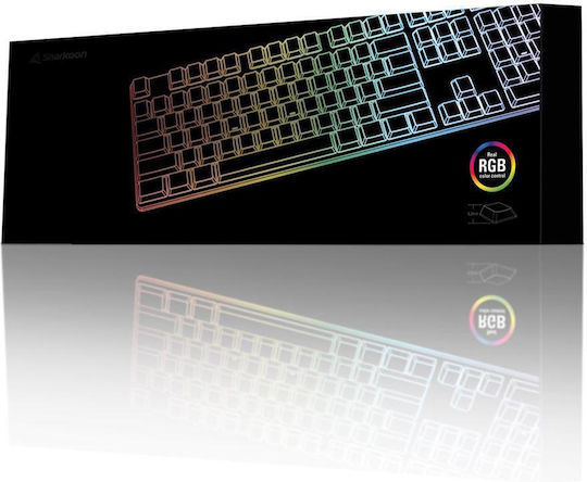 Sharkoon PureWriter RGB Gaming Mechanical Keyboard with Kailh Red switches and RGB lighting (English US) White