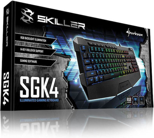 Sharkoon Skiller SGK4 Гейминг Клавиатура с RGB подсветка (Английски US) Черен