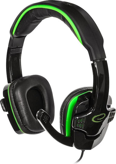 Esperanza Raven Über Ohr Gaming-Headset mit Verbindung 2x3,5mm Grün