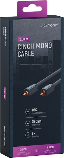 Clicktronic Cable RCA male - RCA female 1.5m 52138