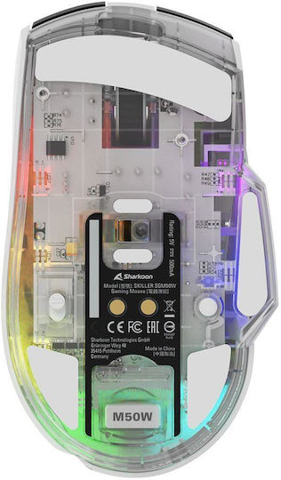 Sharkoon SGM50W Ασύρματο RGB Gaming Ποντίκι 6400 DPI Λευκό