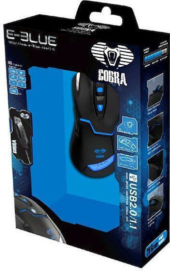 E-Blue Cobra 622 Gaming Ποντίκι Μαύρο