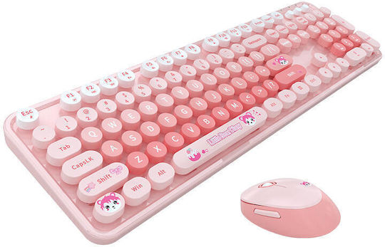 Mofii Sweet Wireless Keyboard & Mouse Set English US Pink