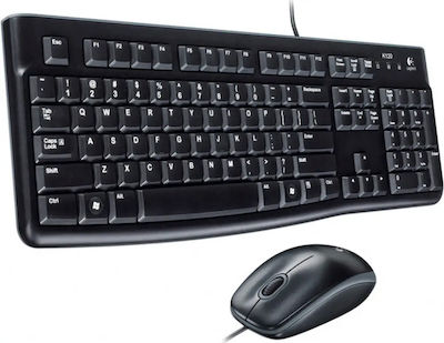 Logitech Desktop MK120 Keyboard & Mouse Set Greek Gray