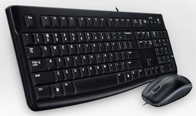 Logitech Desktop MK120 Set tastatură și mouse Germană Gri