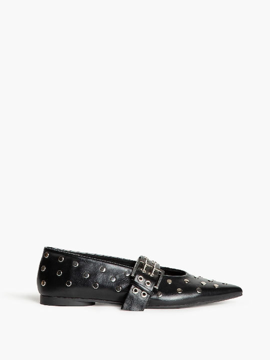 Corina Pointy Ballerinas Black