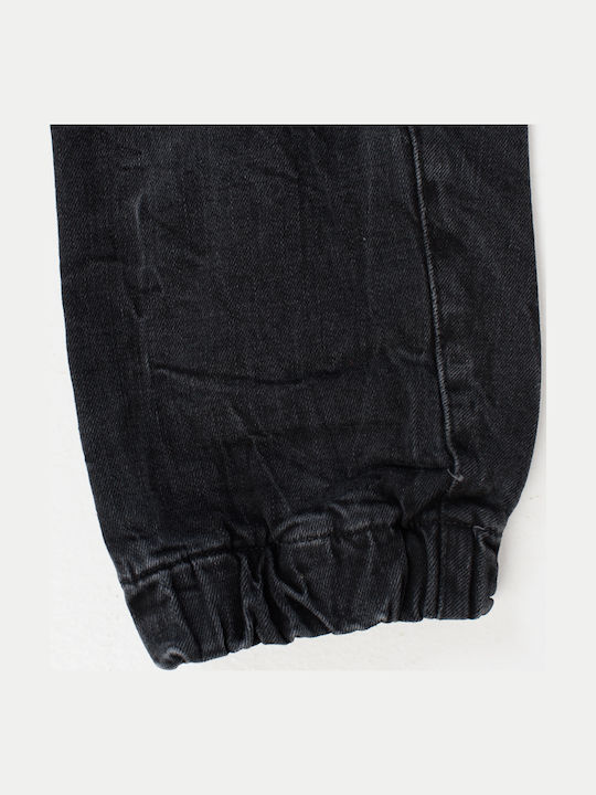 Men's Elastic Jeans Pants with Slim Fit Black