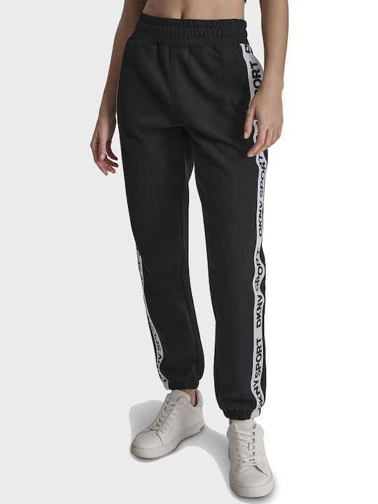 DKNY Women's High Waist Jogger Sweatpants Black