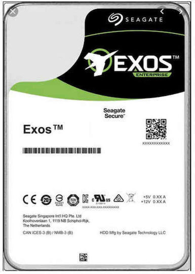 Seagate Exos X18 16TB HDD Hard Drive 3.5" SATA III 7200rpm with 256MB Cache for NAS / Server ST16000NM000J
