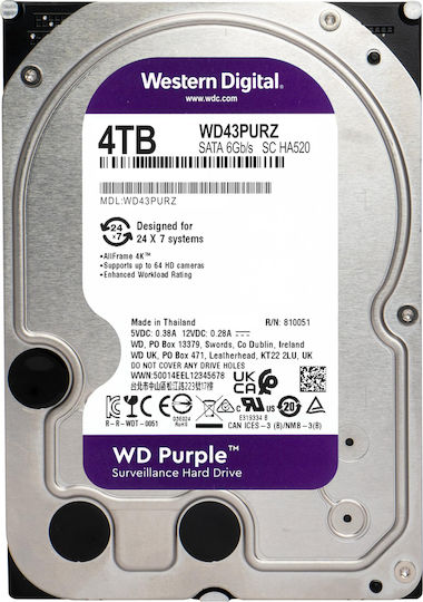 Western Digital Purple 4TB HDD Hard Disk 3.5