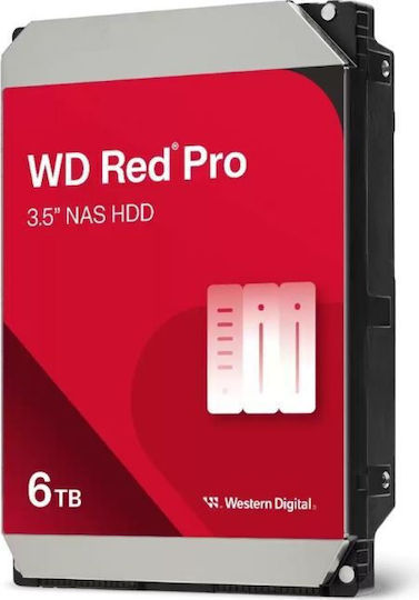 Western Digital Red Pro 6TB HDD Hard Drive 3.5" SATA III 7200rpm with 256MB Cache for NAS WD6005FFBX