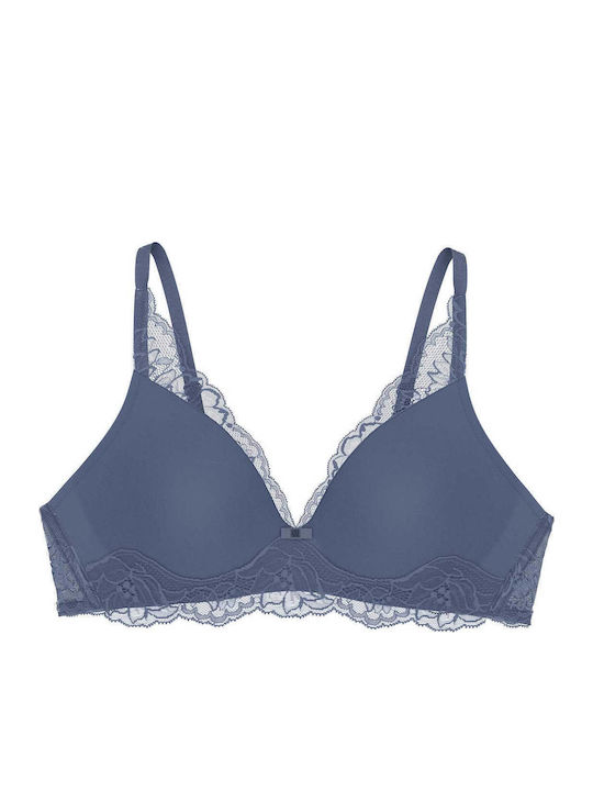 Amourette Charm Minimizer Minimizer Bra without Underwire Navy Blue