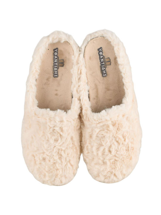 Yfantidis Anatomical Women's Slippers in Beige color