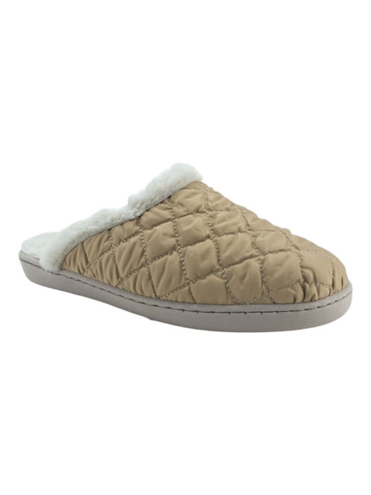 Adam's Shoes Winter Damen Hausschuhe in Beige Farbe