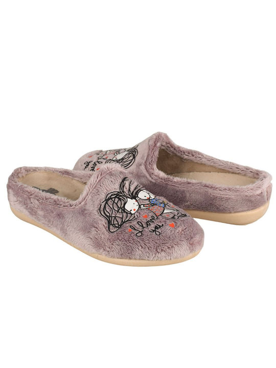 Yfantidis Anatomical Women's Slippers in Lilac color