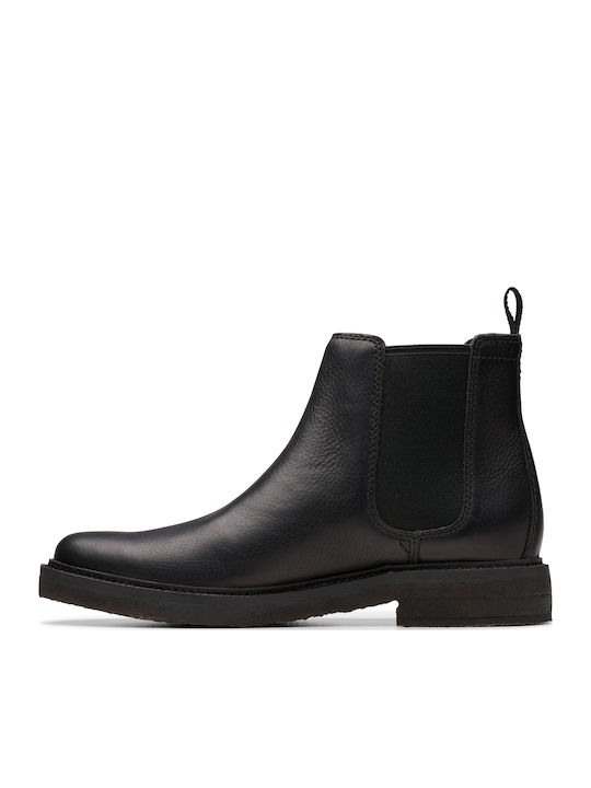 Clarkdale Leder Chelsea Herrenstiefel Schwarz