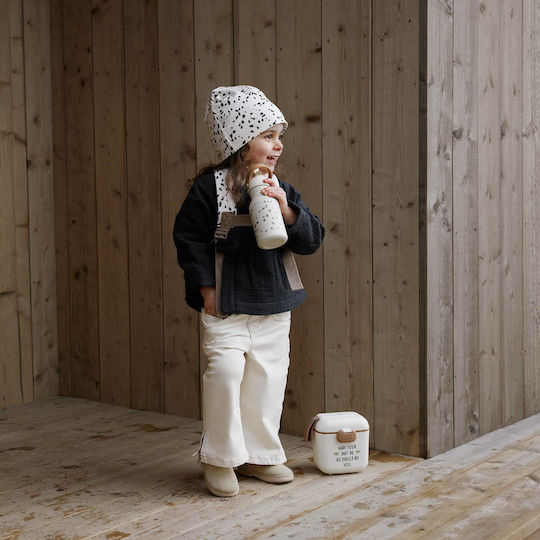 Elodie Details Dalmatian Dots Неръждаема Стомана Детска Бутилка За Вода С Изскачаща Капачка Non Spill Бежов 350ml