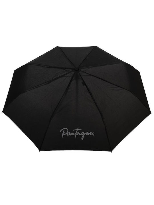 Pentagon Noah Rezistent la vânt Automat Umbrelă de ploaie Compact Neagră