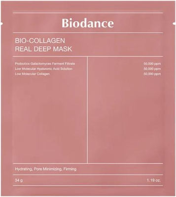 Biodance Bio-collagen Real Deep Mască de Față pentru Hidratare / Hrănitor / Anti-îmbătrânire 4buc 34gr