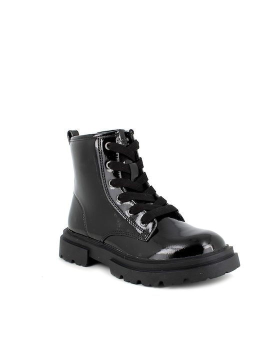 Primigi Kids Leather Anatomic Boots with Zipper Black