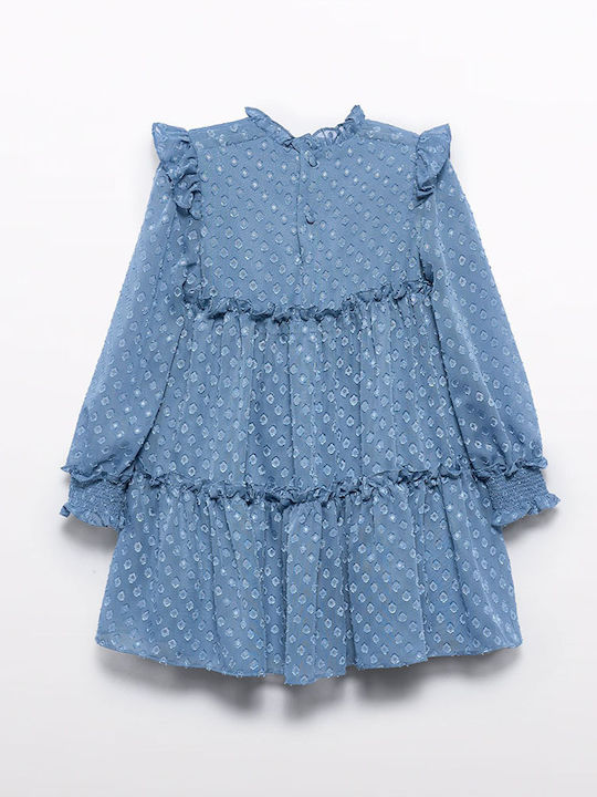 Children's Dress Long Sleeve Blue